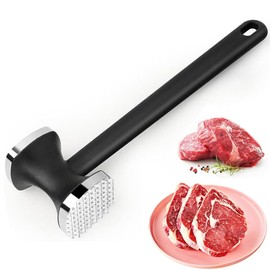 katmerio Fleischklopfer, Doppelseitig Antihaft Schnitzelklopfer, Fleischhammer mit Rutschfestem Griff, Fleischplattierer Zartmacherhammer für Schnitzel, Steak, Rindfleisch, Huhn