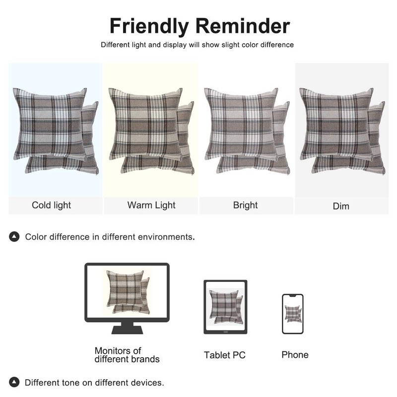 sourcing map Set of 2 Buffalo Check Plaid Throw Pillow