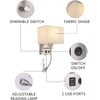 2-Pack Bedside Lights, Plug in Wall Sconce with Two USB