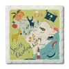 Thirstystone South Carolina 4 Pack Tumbled Tile Stone Coasters with