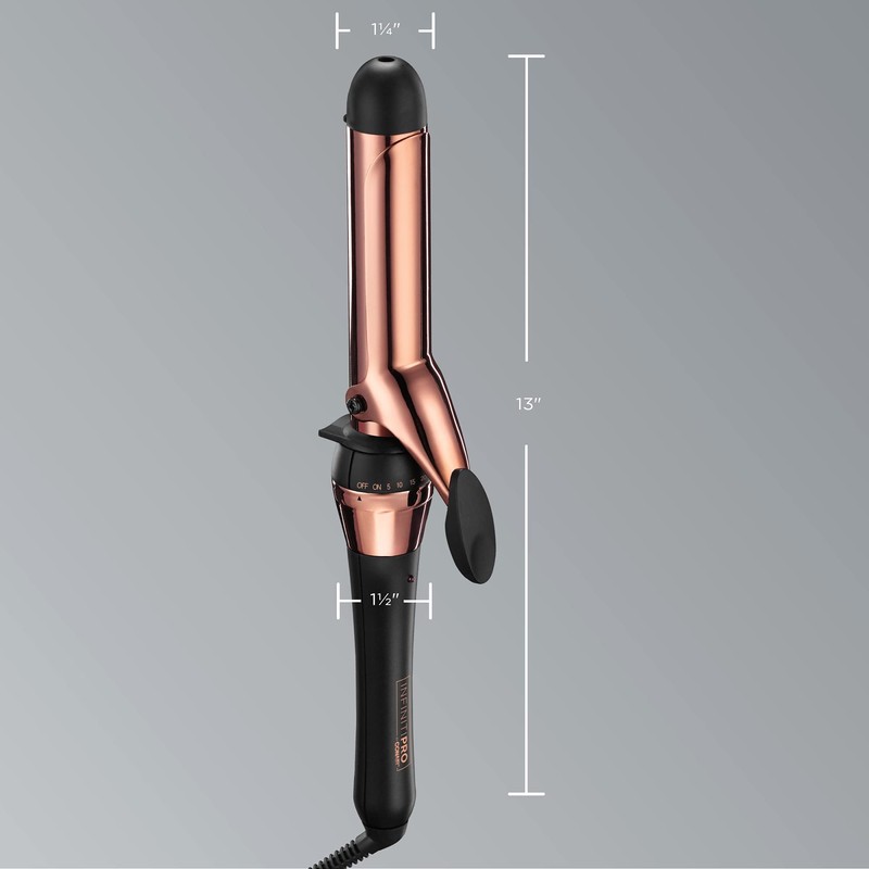 INFINITIPRO BY CONAIR Rose Gold Titanium 1 1/4-Inch Curling Iron,