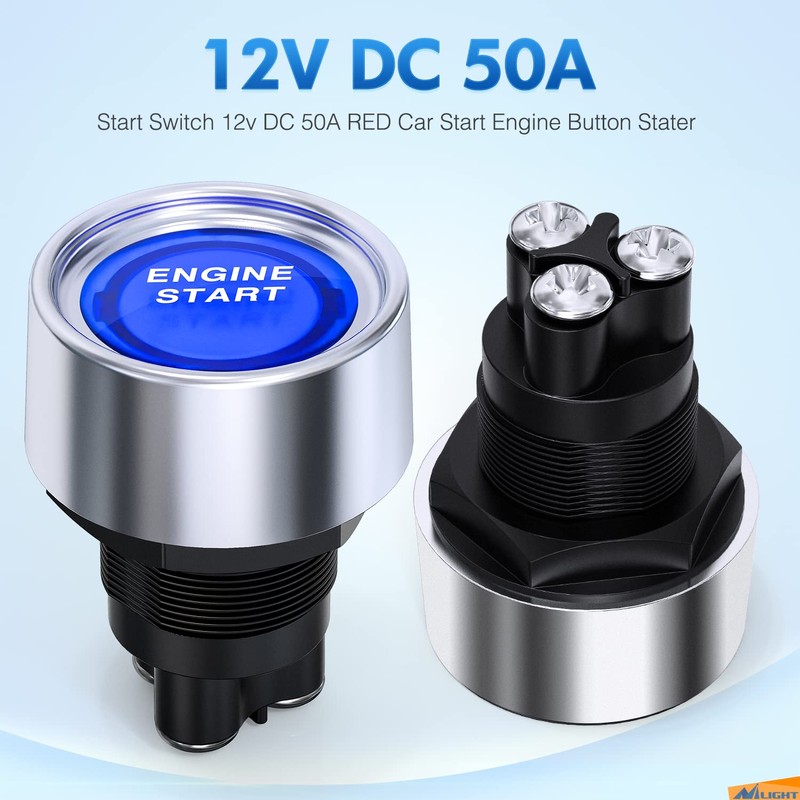 Nilight Start Engine Button 12V DC 50A SPST on Off