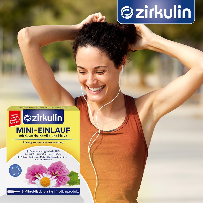 Zirkulin Mini Enema for Mild to Moderate Constipation with Glycerin,