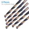 6PCS,7/16", Black and Gold, Twist Drill Bits