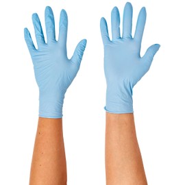 SHIELD HEA00972 Powder-Free Gloves, Nitrile, Small, Blue (Pack of 100)