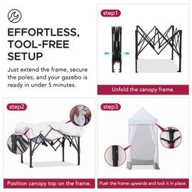 Sunjoy 4 x 4 Pop-Up Canopy Tent, Portable Instant Privacy Changing Tent, Toilet Stall with Sidewalls, Light Weight Sun Shelter with Carry Bag, for Camping and Beach, Gray