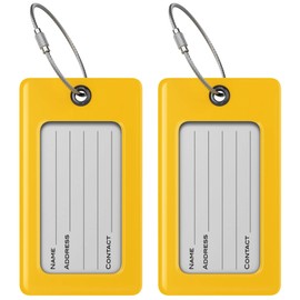 Luggage Tags Business Card Holder by TUFFTAAG - Durable Travel ID Bag Tag, Secure & Flexible, Perfect for Suitcases, Backpacks, and Carry-Ons, Easy Identification