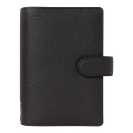Filofax Norfolk Organizer, Personal Size, Espresso - Soft, Full-Grain Leather, Six Rings, Week-to-View Calendar Diary, Multilingual, 2025 (C022668-25)