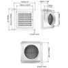 QWORK Air Vent ABS Louver Grille Cover, 2 Pack 4"