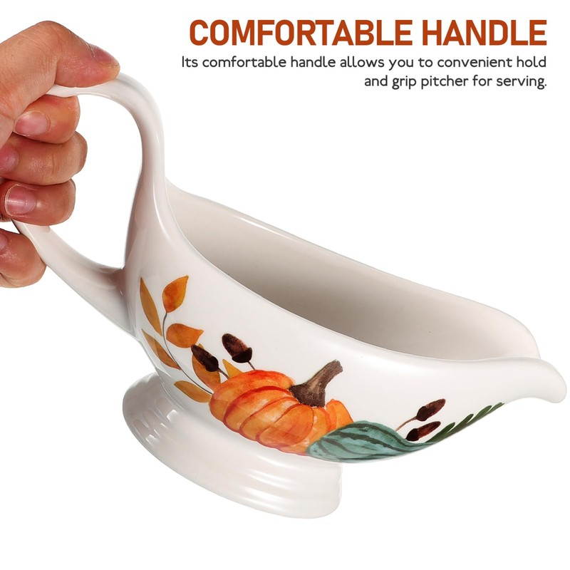 Mikinona Pumpkin Sauce Bowl Large Serving Bowl Lid Perfect for