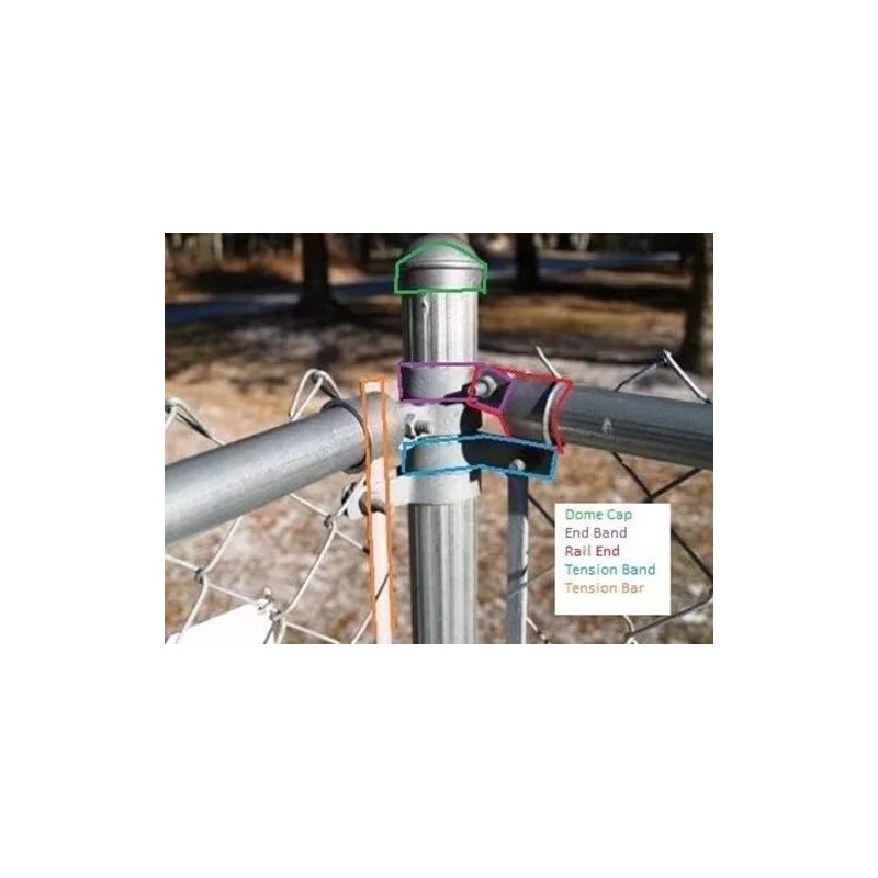 America's Fence Store Black 1-5/8" Combo Rail End (10)