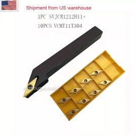 SVJCR1212H11 right hand 1/2" Indexable Lather Turning Tool Holder+10x VCMT110304