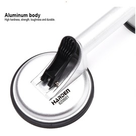 Edward Tools Twin Glass Suction Cups with Handle - Extra Strong Aluminum Suction Cups for Glass Windows, Tile, Table Tops, Dent Removal, Windshield, Flooring - Lifts 200 Pounds - Easy Grip Handle (1)