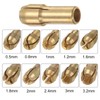 sourcing map 10pcs Brass Collet 0.5-3.2mm Brass Drill Chucks Mini