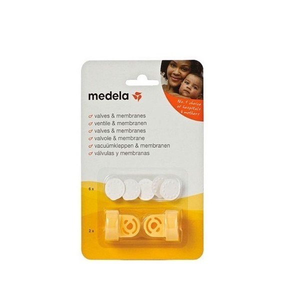 Medela Set Valves, 6pcs & Membranes of Polypropylene, 2pcs