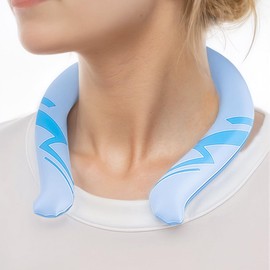 Comfpack Neck Cooling Tube Reusable Ice Ring Neck Coolers for Hot Weather Wearable Cooling Wraps for Summer Freezes Under 64℉ Cold Ice Pack for Outdoor Sports, Workers(White)