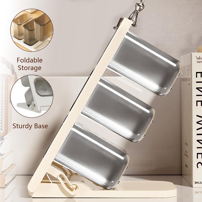 REIKOMO Tea Bag Organizer – 3 Removable Bins Slanted Tiered