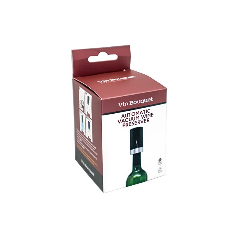 Automatic vacuum pump with light indicator, ideal for storing wine