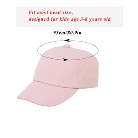 Ccomage Baseball Cap Ponytail for Children Cap Child Cap Girls Adjustable Women Ponytail Cap Sun Hat Child Summer UV Protection Children Sports Leisure for Between 3 and 8 Years, White, Unit size