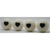 PRICE 1 x 4 HEART MOTIF Tennis Balls (White)
