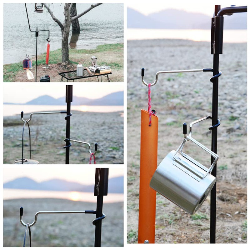 2 Pcs Multifunction Mini Camping Hook Hanger Hook Lantern Lamp