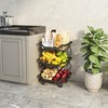 Beaugreen Metal Kitchen Storage Carts Foldable Fruit Vegetable Baskets Cart