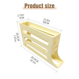 LOOTA Egg Storage Rack with 4 Tier Slant Design, 30 Eggs Large Capacity for Refrigerator Cabinets Accessories Kitchen Ice Egg Dispenser Organizer (White)