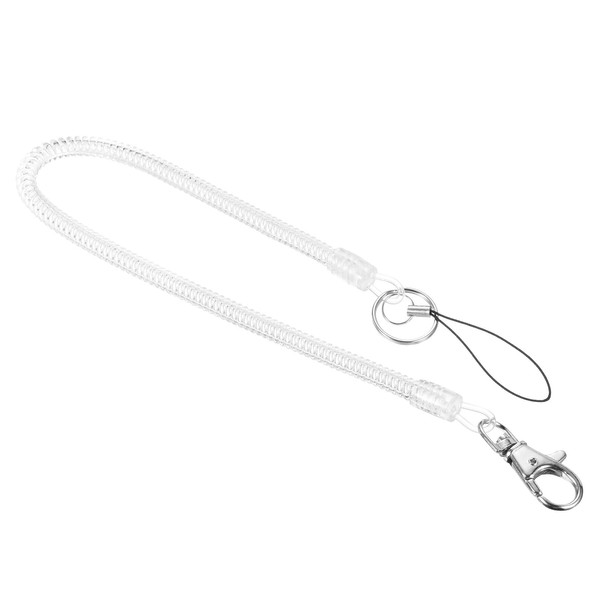 PATIKIL Retractable Coil Spring Keychain Lobster Clasp with Key Ring
