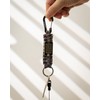Paracord Keychain Carabiner with Cool USA Flag Men/Women, Military Braided