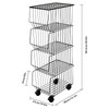 Cbhfmljd 4-Tier Wire Shelving Rack Shelf Household Kitchen Storage Metal