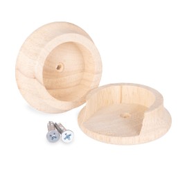 WADDELL Closet Pole Socket (Jumbo Heavy Duty, 1 Set) | Hardwood Dowel Rod Holder Fits Any Style Closet Rods up to 1-¾" Diameter | Includes Mounting Screws | Closet Bracket for DIY Home Improvement