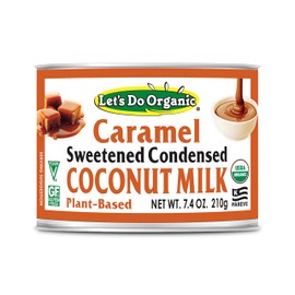 Lets Do Organic Caramel Condensed Coconut Milk - Vegan Condensed Milk Canned, Coconut Condensed Milk Canned Sweetened - 7.4 Ounce (Pack of 12)