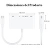 6 en 1 Lector de Tarjetas USB C con 2