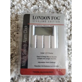 LONDON FOG LUGGAGE NATURE SOUNDS TRAVEL ALARM CLOCK - Sterling Edition Portable