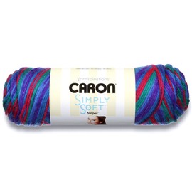 Caron Simply Soft Stripes Yarn, 5oz, Gauge 4 Medium, 100% Acrylic Jersey Shore
