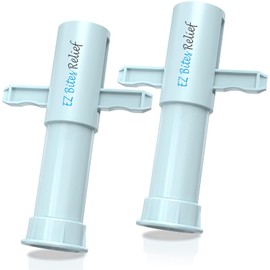 YARKOR Bug Bite Suction Tool, Natural Itch Relief & Swelling Sucker in 30s– Portable Bite & Sting First Aid – Venom Extractor for Hiking & Camping – Summer Essentials for Kids & Adults - 2 Pack, Blue
