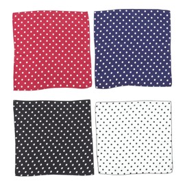 OHPHCALL 4pcs Dot Square Scarf Headband Silk Hair Accessories for Women Fashion Decorative Head Scarves Occasion-ready