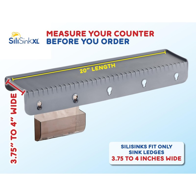 SiliSink XL Silicone Edge Guard for Kitchen Sink - Fits