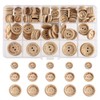 FEPITO Handmade"with Love" Wooden Button for Sewing Craft Decorations 15mm