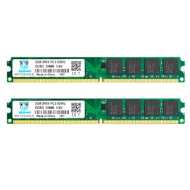 Motoeagle 4GB Kit (2GBX2) 2RX8 PC2-5300U-555,2GB DDR2 667 Udimm Memory,DDR2 RAM 240-PIN, 1.8V Unbuffered Non-ECC Desktop PC Modules