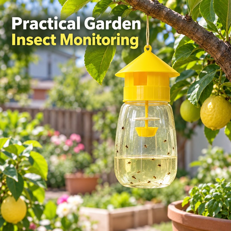 Reusable Fruit Fly Trap for Gardens and Orchards – Yellow