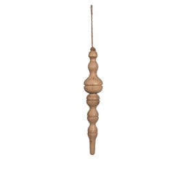 Vickerman 706954-15" Light Natural Turned Wood Finial Christmas Tree Ornament (2 Pack) (JE222317)