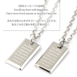 [Close to Me Stainless Steel] Stainless Steel Pair Necklace, Hypoallergenic, Set of 2, Couple, Includes Precious Jewelry Original Cloth, Stainless Steel, No Gemstone