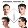 Pack of 2 Butterfly Comb Stainless Steel Foldable Pocket Comb