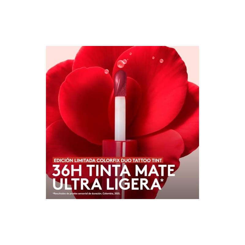 ésika – Labial COLORFIX Duo Tattoo Tint, Tono Nude Sutil,