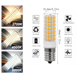 E17 LED Bulb ETL Microwave Light Bulb Over Stove Appliance 8206232A 80W for Refrigerator, Range Hood,Stove Light Bulb,Desk lamp Light Bulb,Home and Kitchen Lighting Bulb (5, Daylight White 6000K)