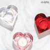 Karma, Glass Heart Tealight Holder, Chunky Glass Candle Holder Votive