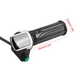 Life 1 Pair E-Bike Throttle Voltmeter Handlebar Grip, Waterproof E-Bike Throttle Handlebar with LCD Display Modified Part for Electric Bike(48V)