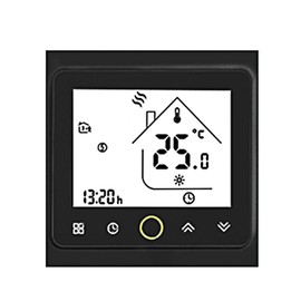 Thermostat, Smart Thermostat Intellight Temperature Controller 5A Water/Gas Boiler Thermostats for Home No Wi-Fi - Black