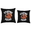 Thanksgiving Turkey Stuffing Squad Thanksgiving Turkey Throw Pillow